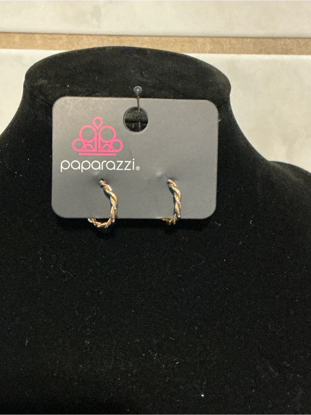 Paparazzi Gold-Tone Twisted Hoop Earrings - Women's Jewelry